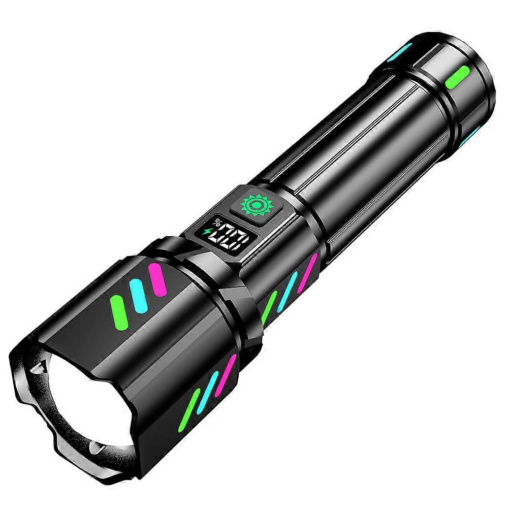 Flashlight Focus Strong Light TYPE_C Rechargeable Super Bright Outdoor Long-Range Portable Multi-Function White Laser Flashlight