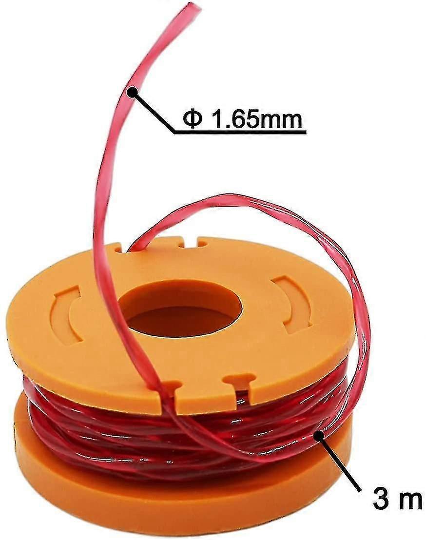6pcs Trimmer Line For All Worx 20v Trimmers And 1 Trimmer Spool Cap, Compatible With Worx Wg180 Wg163 Wa0010