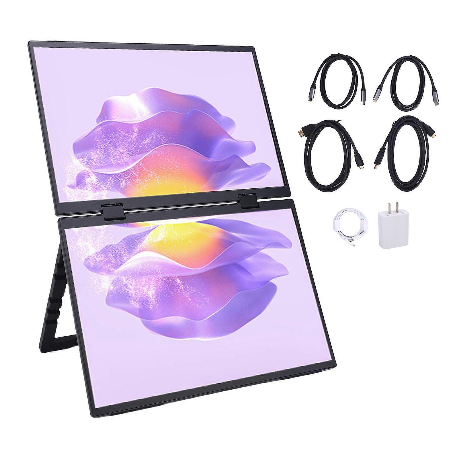 14 Inch Foldable Double Display 1080P Laptop Screen Extender USB C Travel Monitor