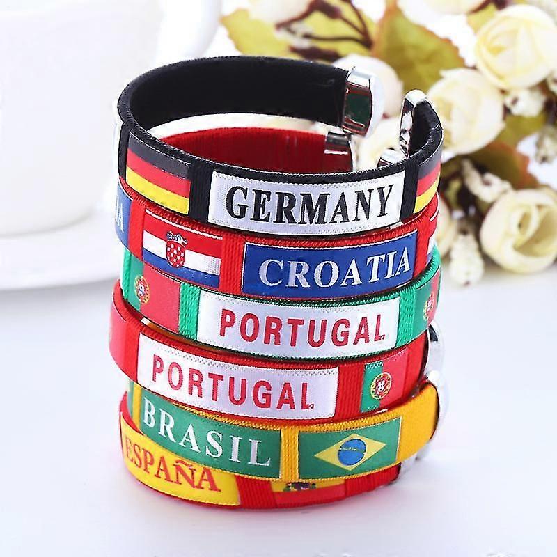20 World Cup Flags Threading Bracelet Fans Small Gift Sports Wristband Souvenir