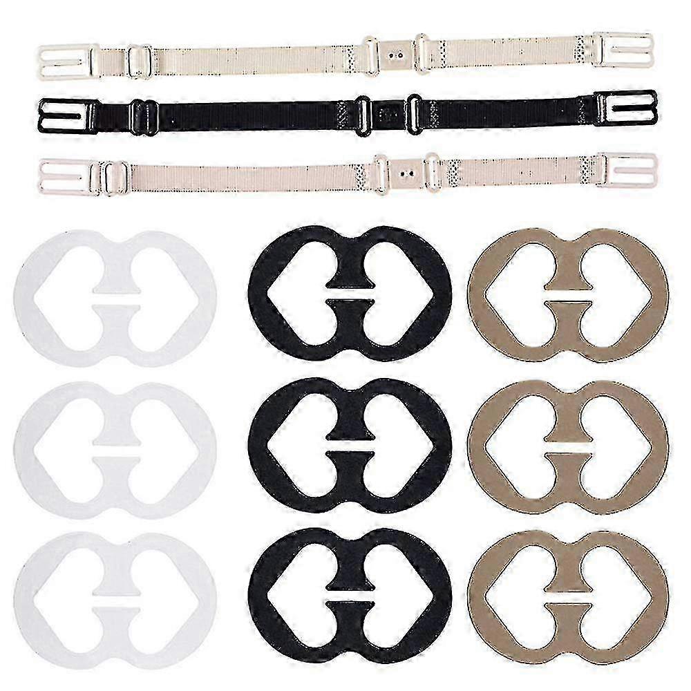12-Piece Adjustable Bra Strap Clips and Conceal Straps Holders - Strap Management Solution for Bra Accessories
