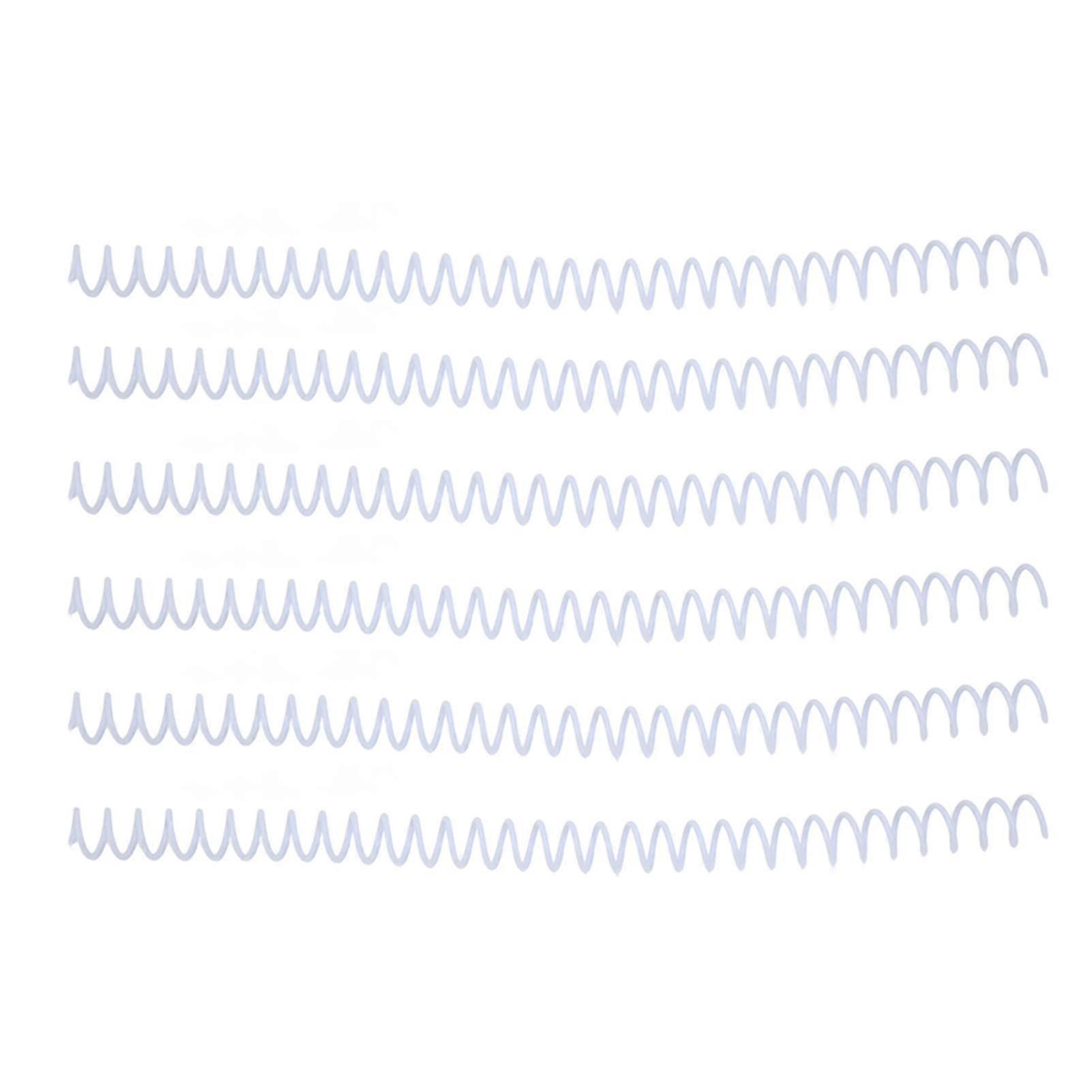 20Pcs Spiral Binding Coil Large Capacity Spine Comb 30 Holes 13mm Diameter Set Kit White