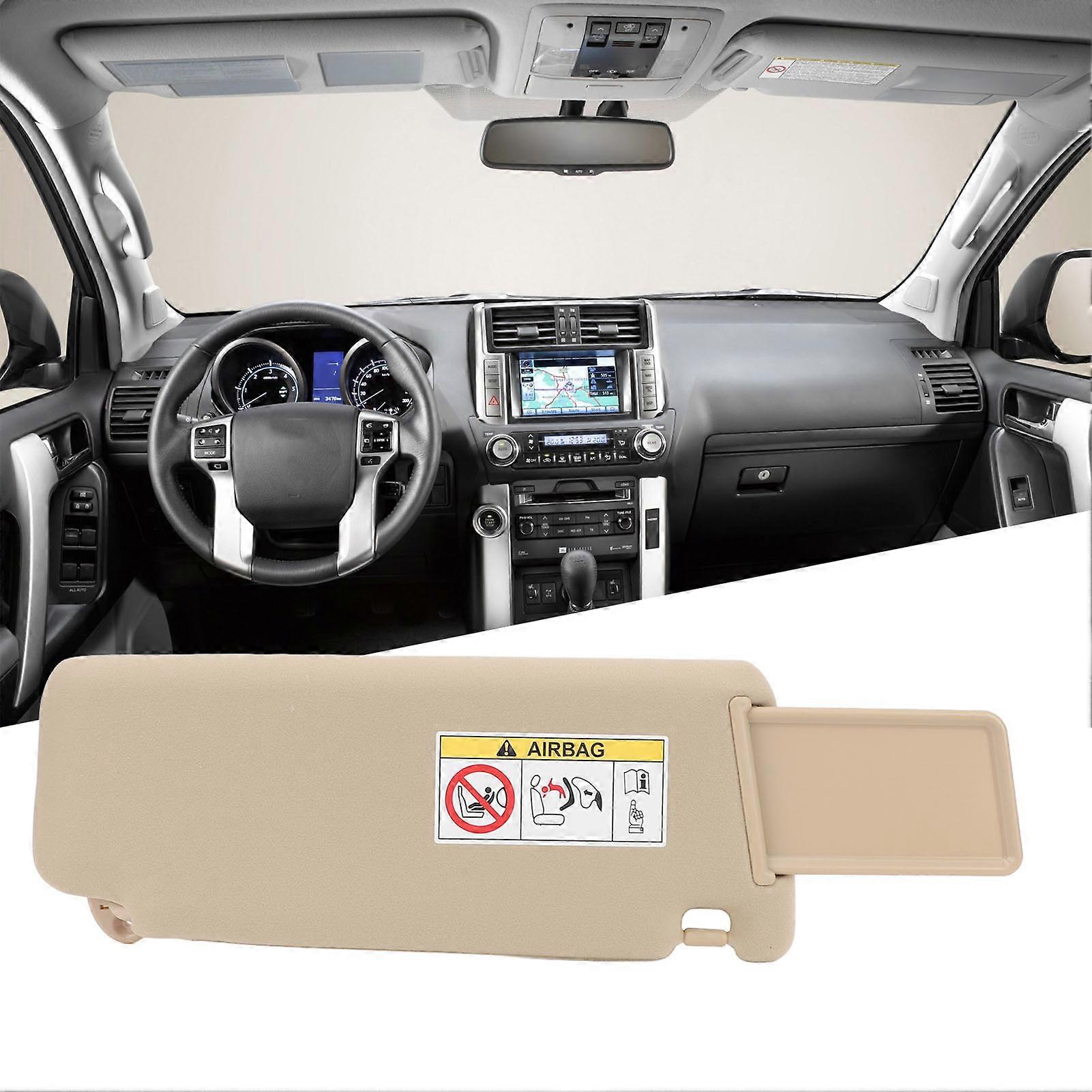 Front Sun Visor Beige Sun Visor Replacement for Land Cruiser Prado 2010‑2023 Left Hand Drive Left 