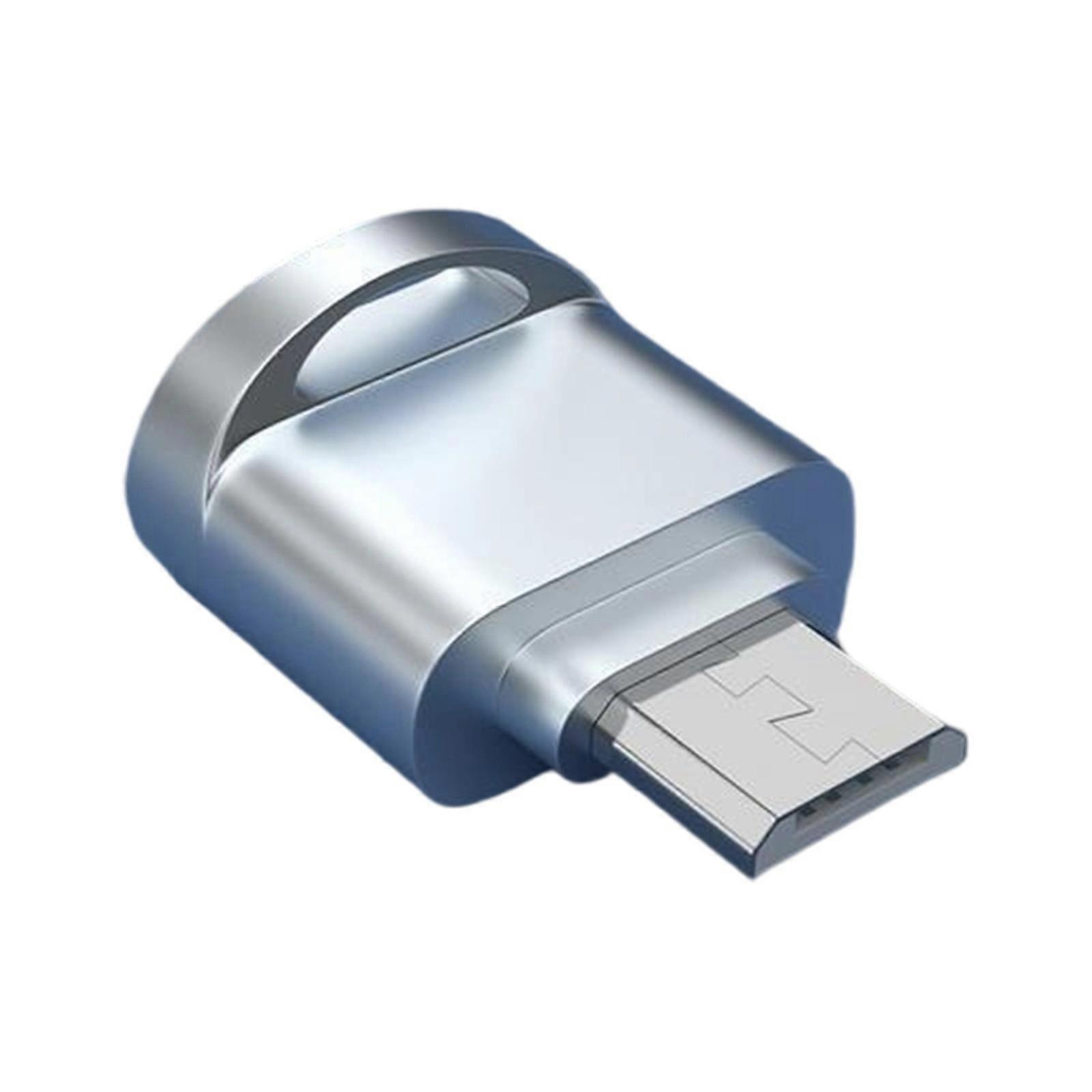 Shockproof Mini USB Card Adapter TF Memory Card Reader Adapter Transfer Connector Replacement for Phone/Laptop Accessories  Silver