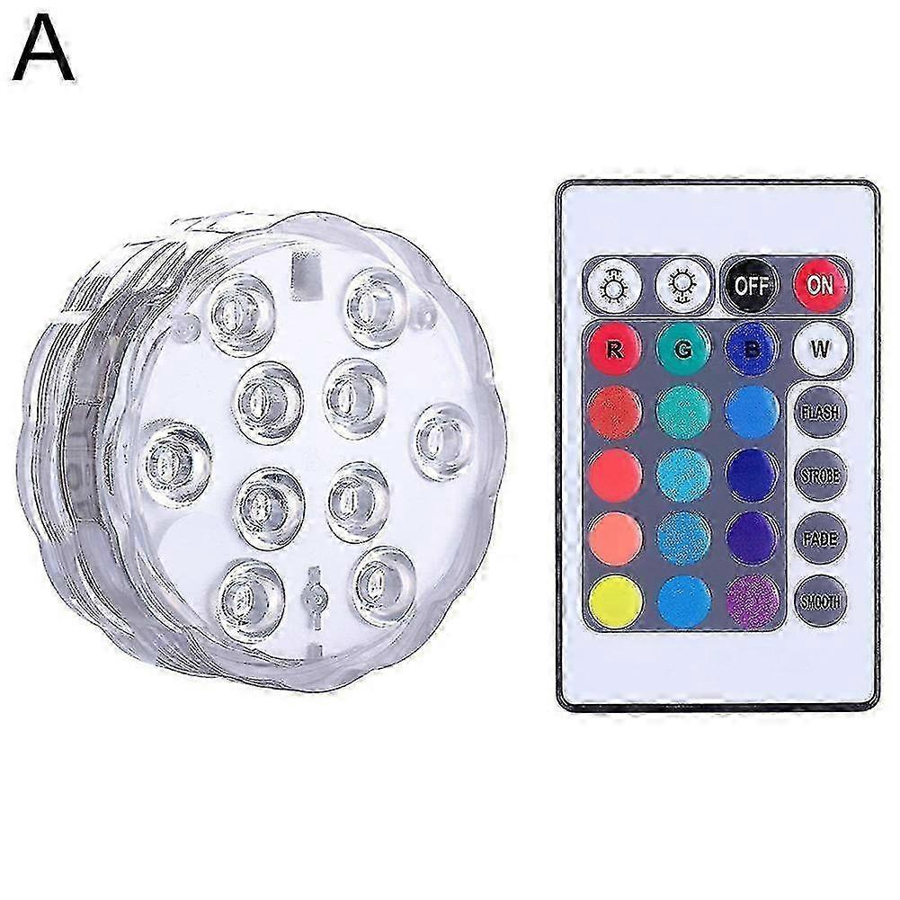 Submersible LED Lights RGB Multicolor Changing Waterproof Lamp & Remote Control