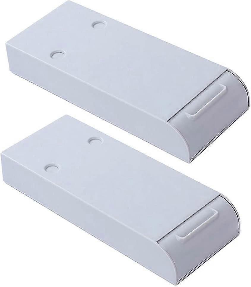 Pack Of 2 Hidden Desk Floor Storage Box Under Desk Adhesive Pen Box Invisible Drawer Type(grey)