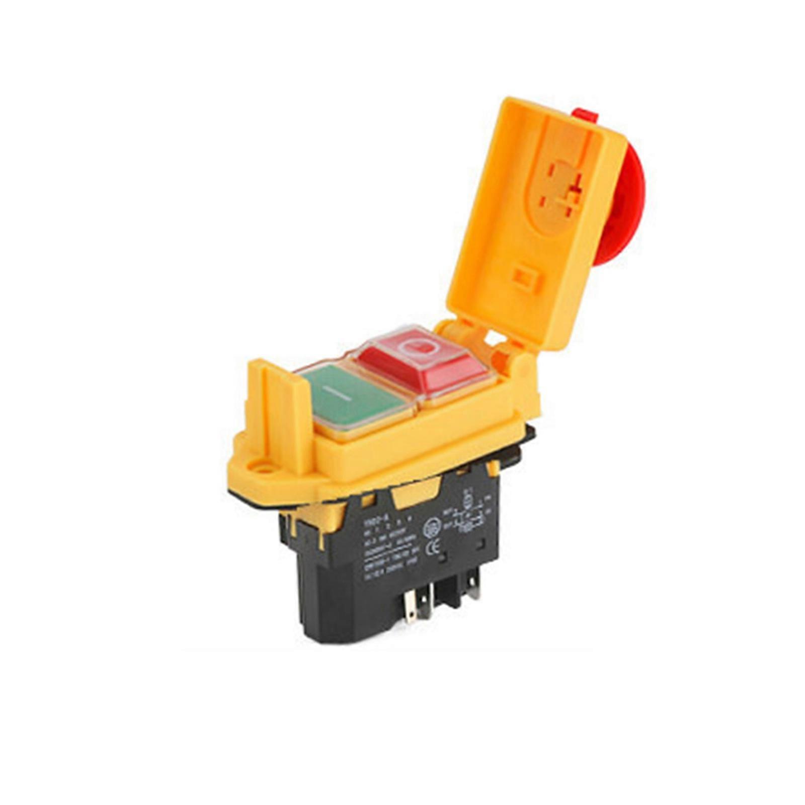 Waterproof Push Button 4/5 Pin Push Button Waterproof Momentary Button Electromagnetic Switches AC250V 16A Start Button Multicolor