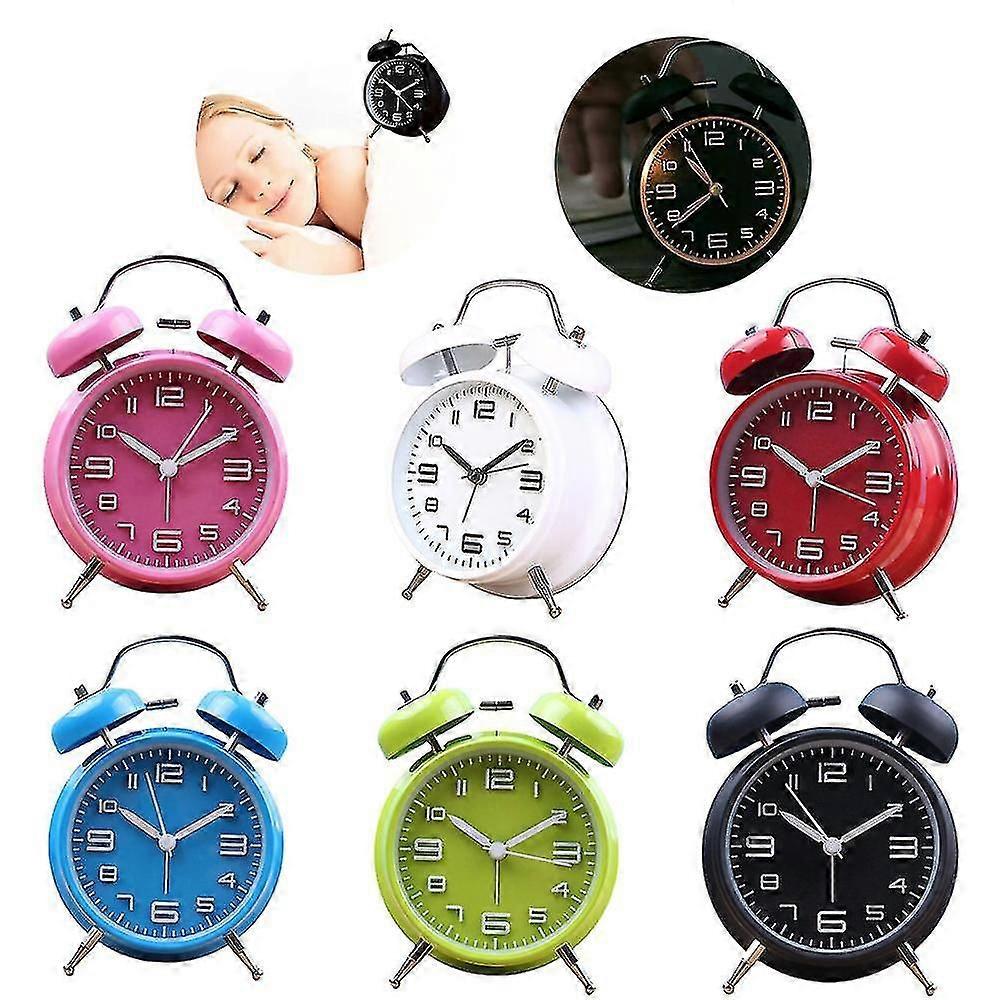 Classical Retro Twin Bell Alarm Clock, Double Bell Alarm Clock With Backlight,desk Clock Table Clock
