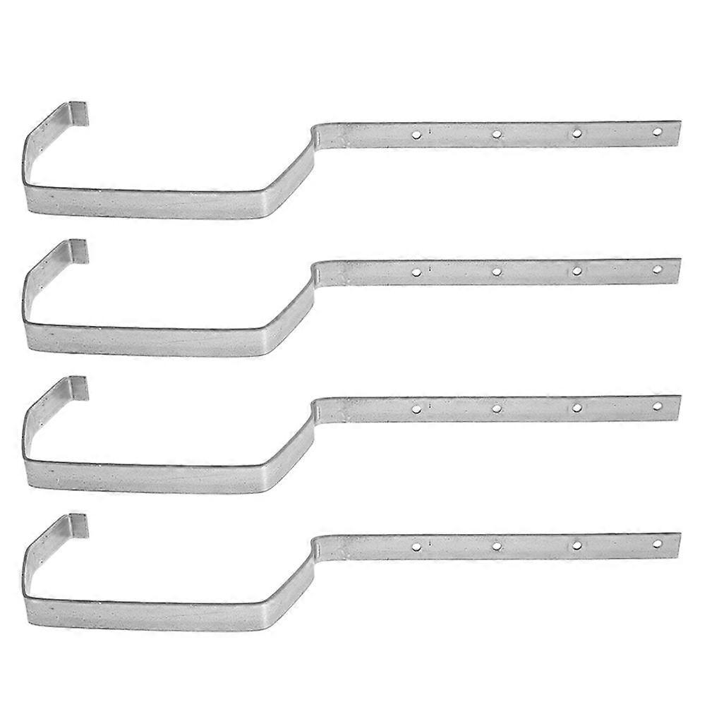 4 Pcs Gutter Support Brackets Heavy Duty Rain Gutter Racks Sturdy Roof Gutter Brackets Metal Gutter Support Bracket For Drainage And Preventing Saggin