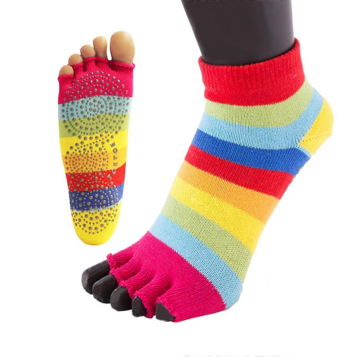 TOETOE Essential Anti Cotton Rainbow Toe Socks