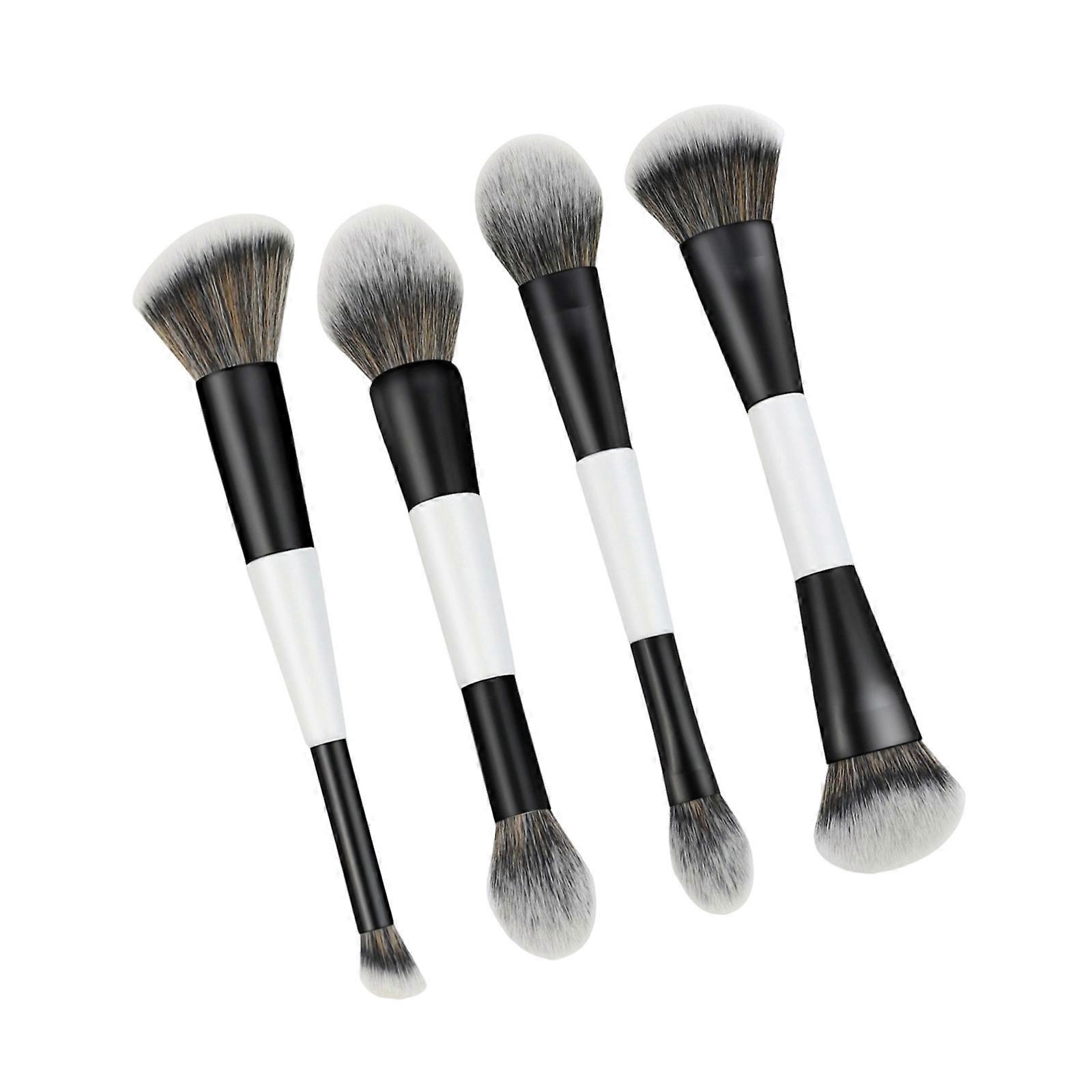 Multipurpose Makeup Brush For Cream Blush Liquid Ergonomic Wood Handle Smooth Even Coverage Multicolor