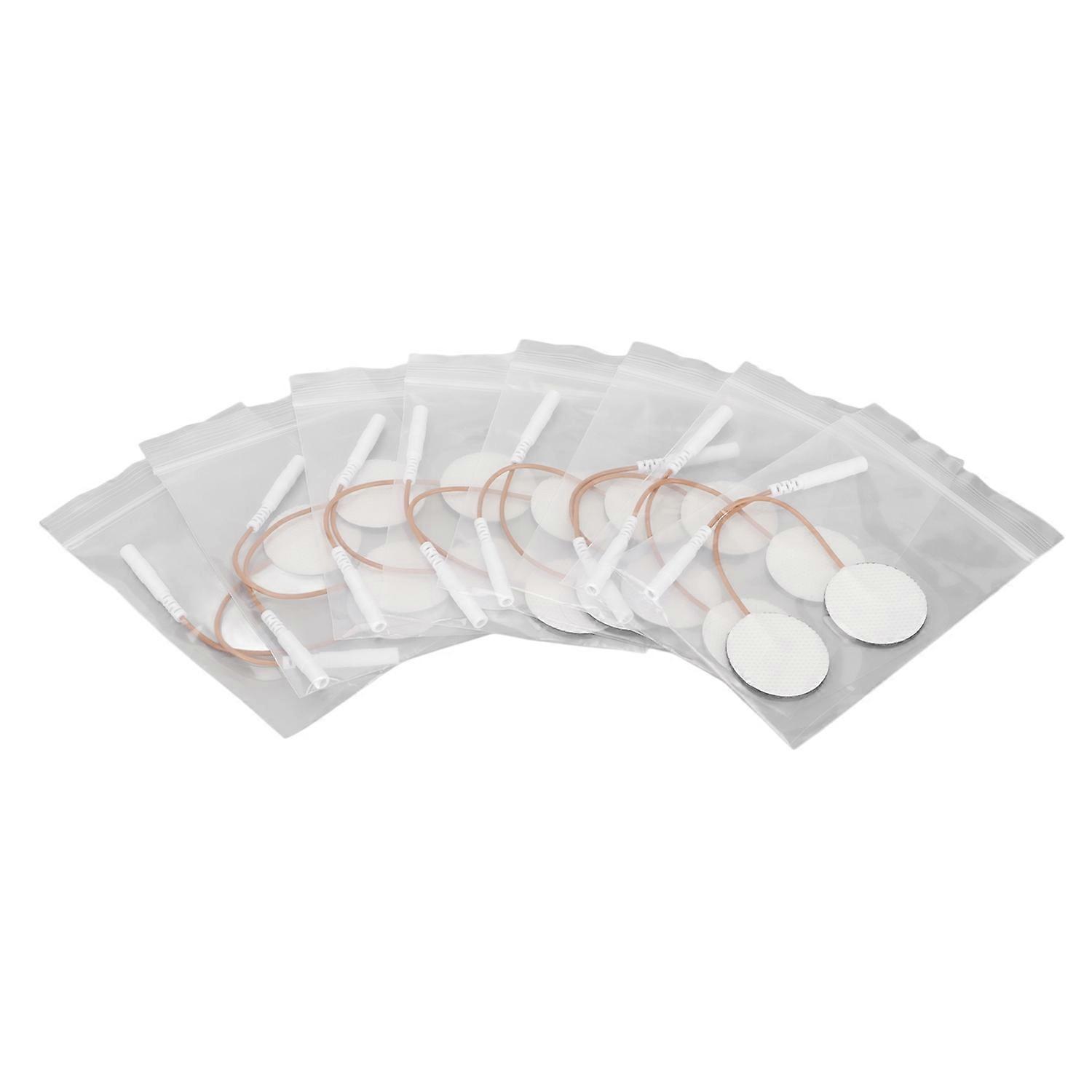 16pcs Electrode Patch Self Adhesive Reusable Replacement Round Electrode Pad for TENS Machine 1.2 In