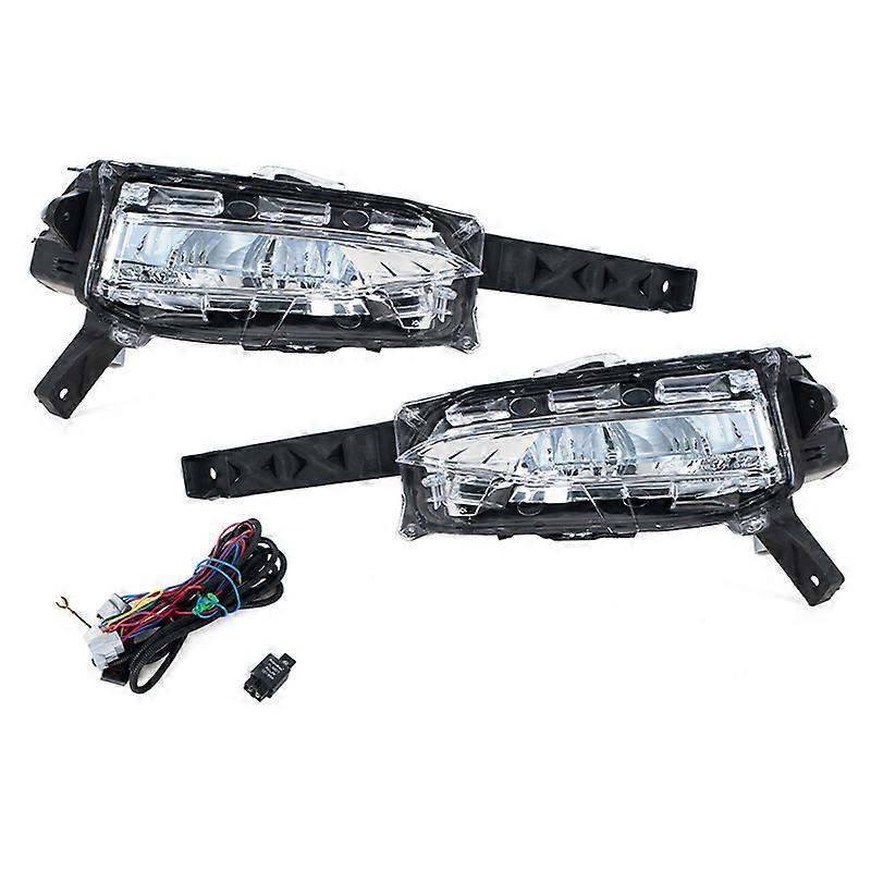 1Set For Lexus NX200T NX300 2018 2019 Car Front Bumper Fog Lamp DRL Daytime Running Drive Light Foglight Foglamp