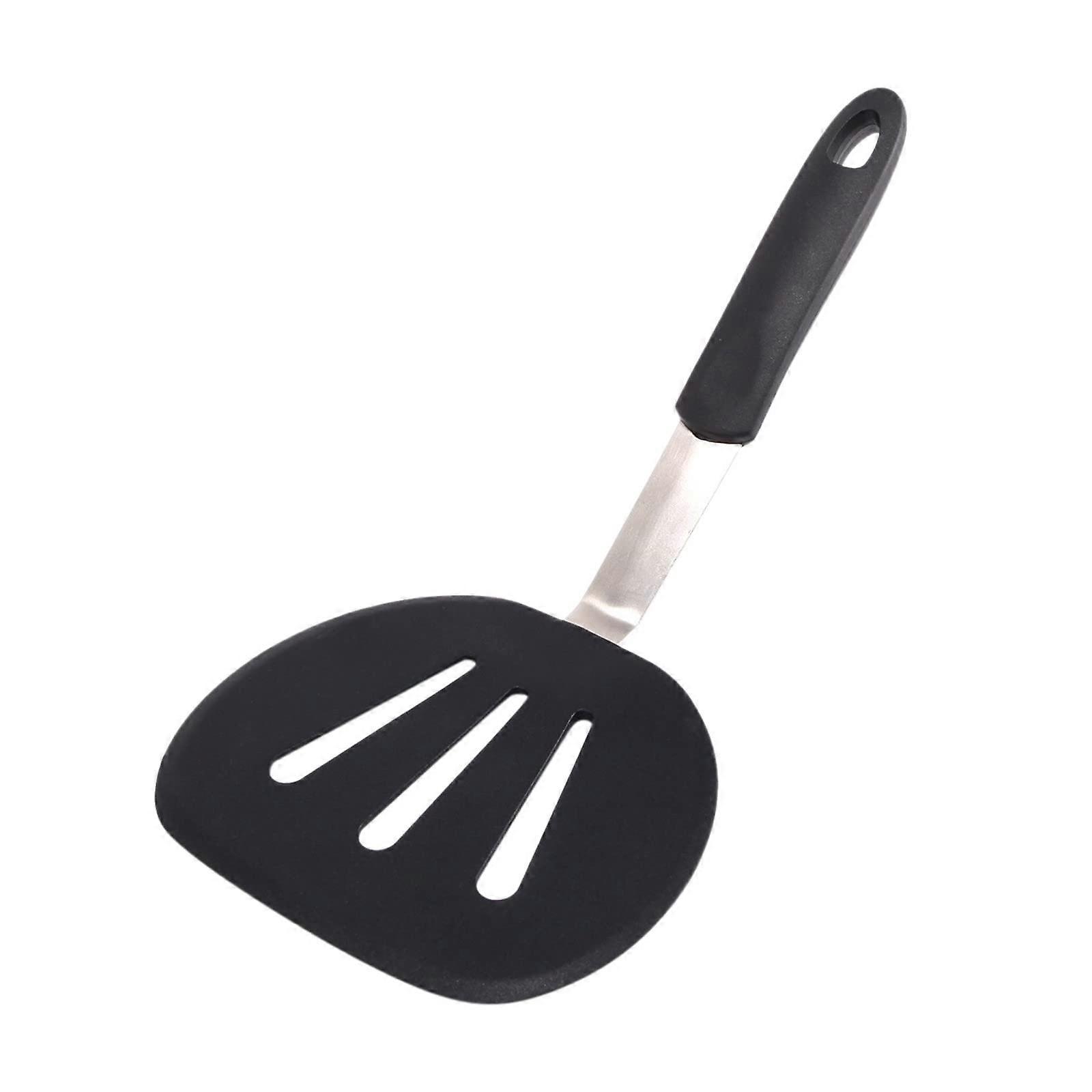 Silicone Pancake Spatula Wide Flexible NonStick Turner for Cooking and Pressure Cooker Black