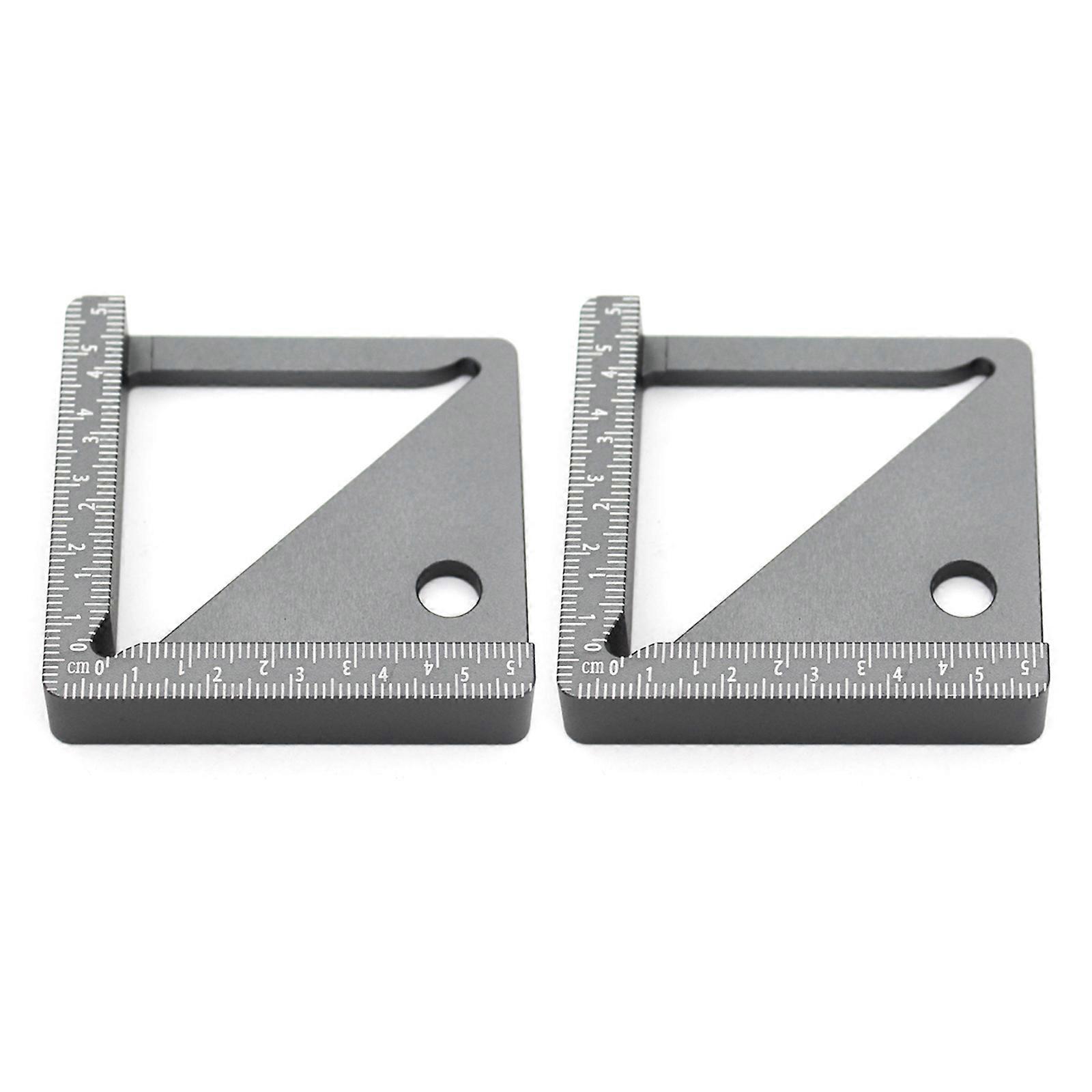 Portable Aluminum Metal Crafting Ruler Offering 45° 90° Angle Drawing And Multiple Dimensional Measurement For DIY Projects Multicolor