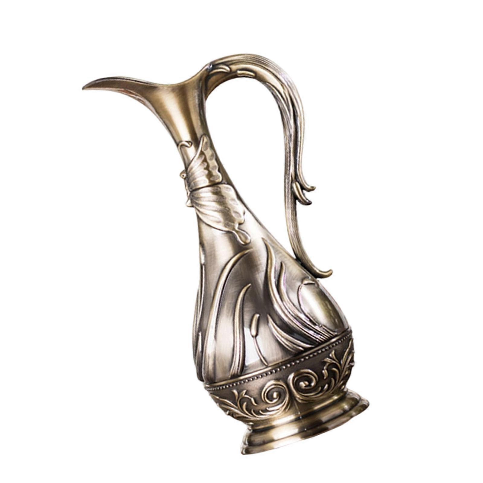 3D Carving Metal Decorative Bronze Vases Flower Arrangements Container For Home Accent Table Centerpieces Planter Pot Multicolor