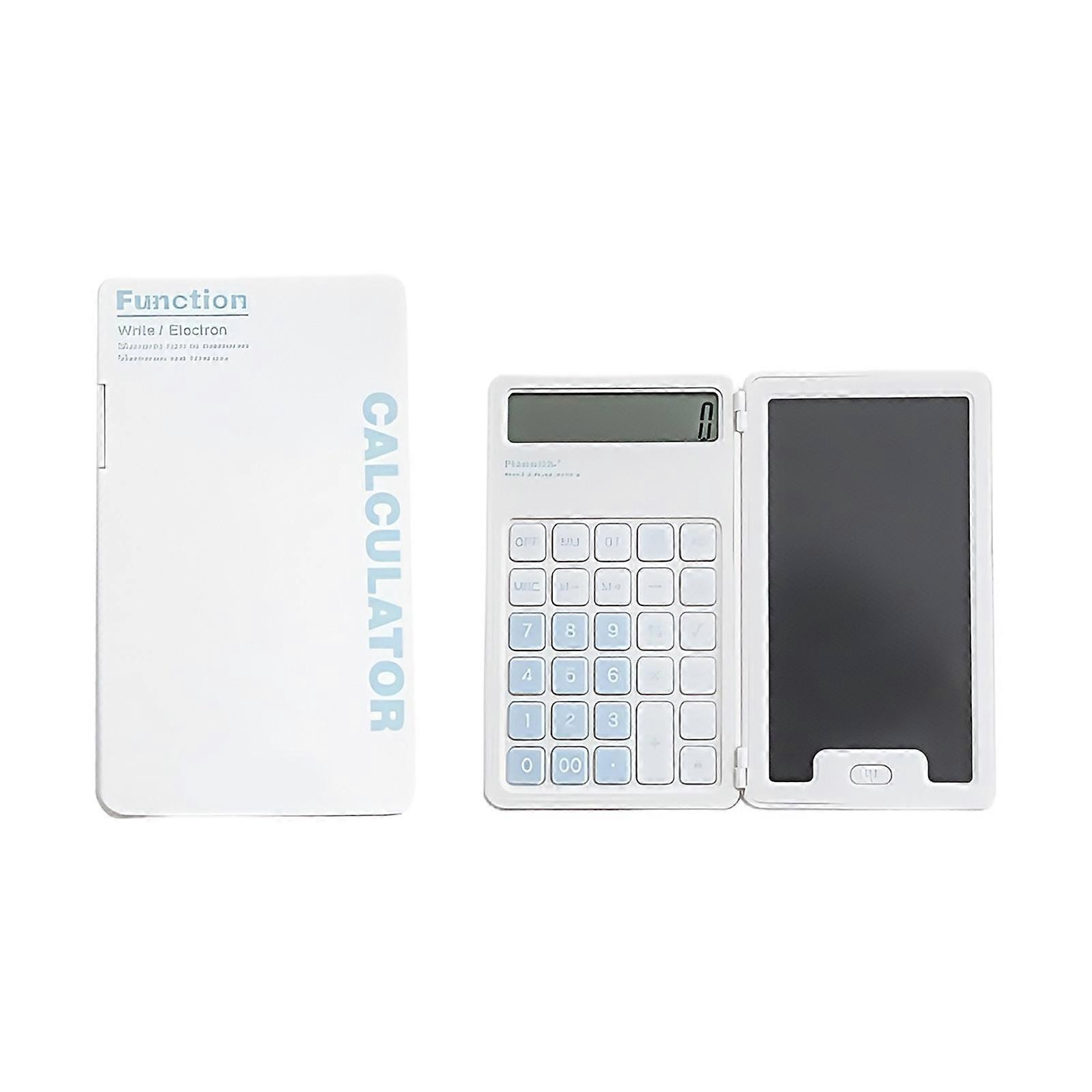 Advanced Handwriting Calculator 12Digit LCD Screen Multifunctional Math Tool Lightweight Office School Essential Ergonomic ABS Construction  White