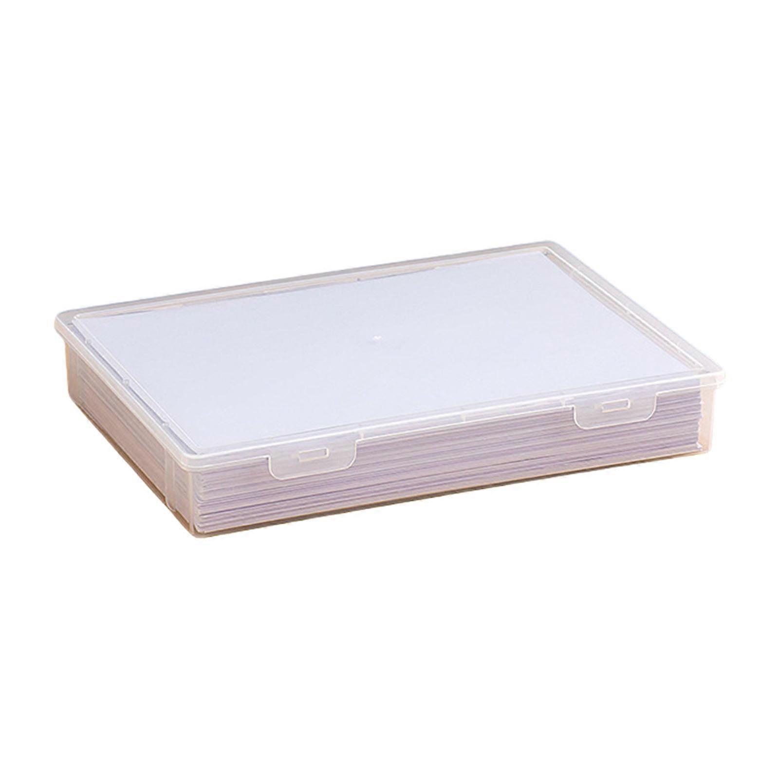 Stackable Plastic Storage Box for Efficient Space Management Snap tight Lid Container Moisture proof Document Organizer  A4 storage box