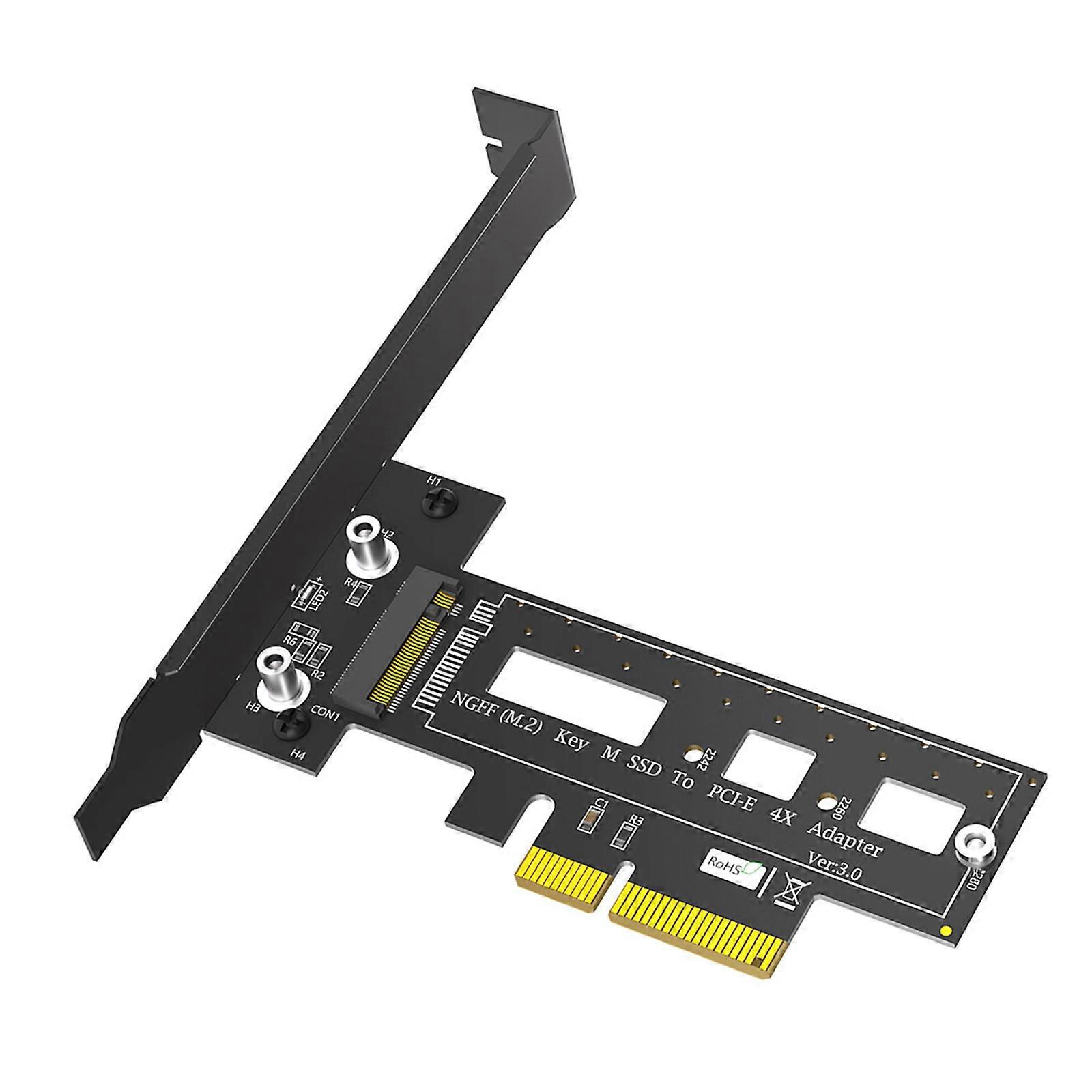 M.2 NVME to PClE Disk Expansion Card Desktop PC PCIexpress X4 Adapter Card with M Key Nvme Interfaces Multicolor
