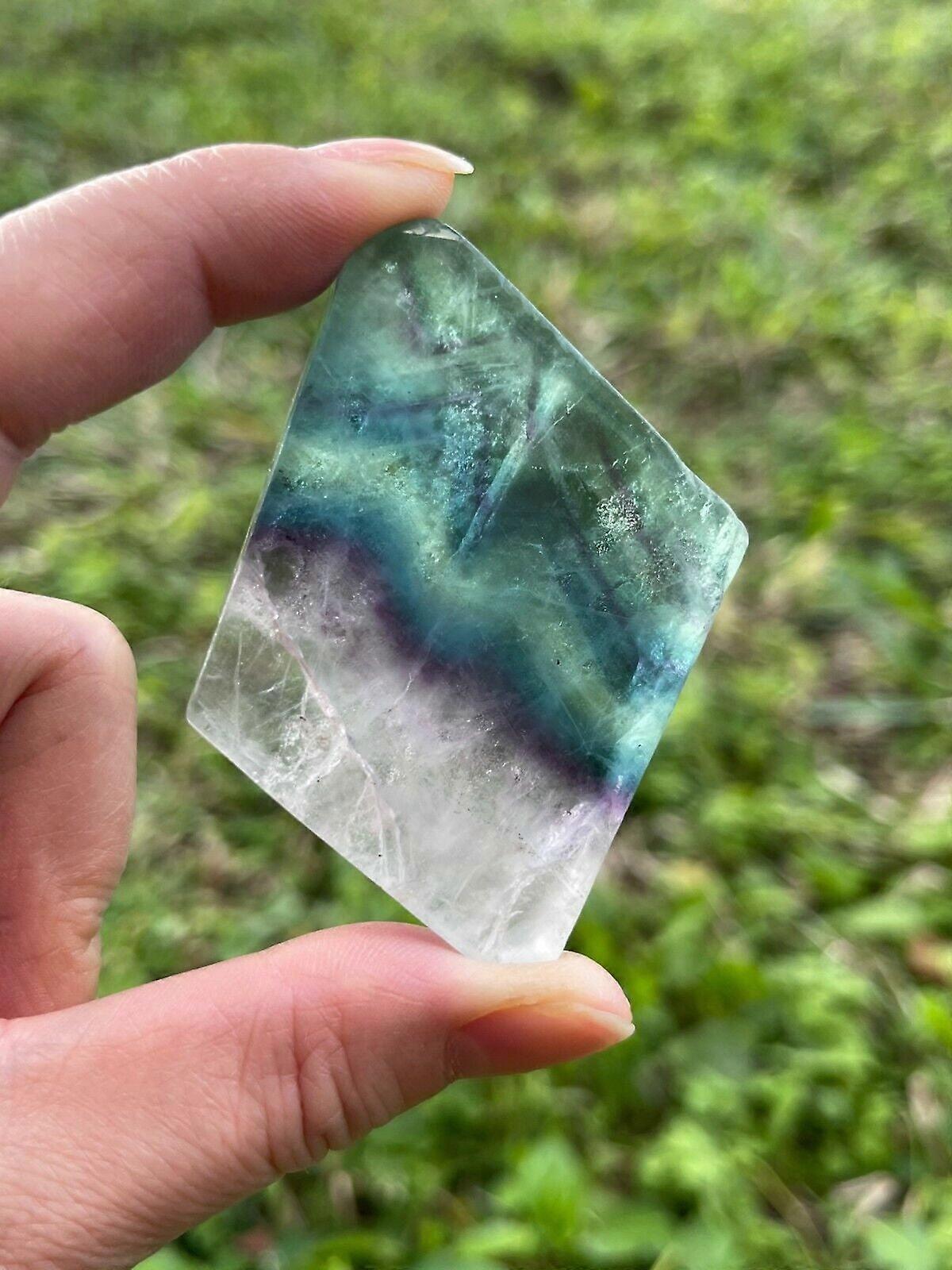 Rainbow Fluorite Slab, 1.5-2.5" Fluorite Fluorite Slice
