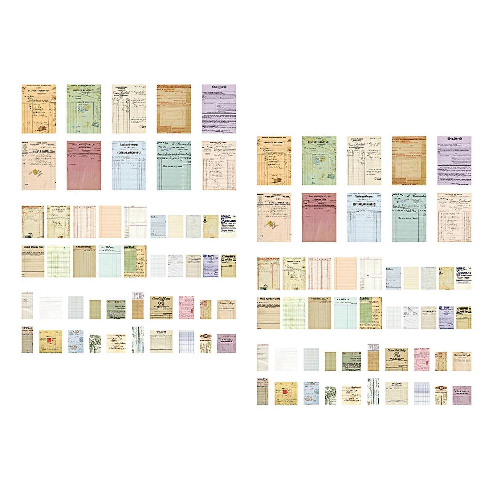 100 Sheets Flower Mailing Themed Decorative Paper for Scrapbooking Journaling Notebook Photo Album Craft Embellishment Multicolor