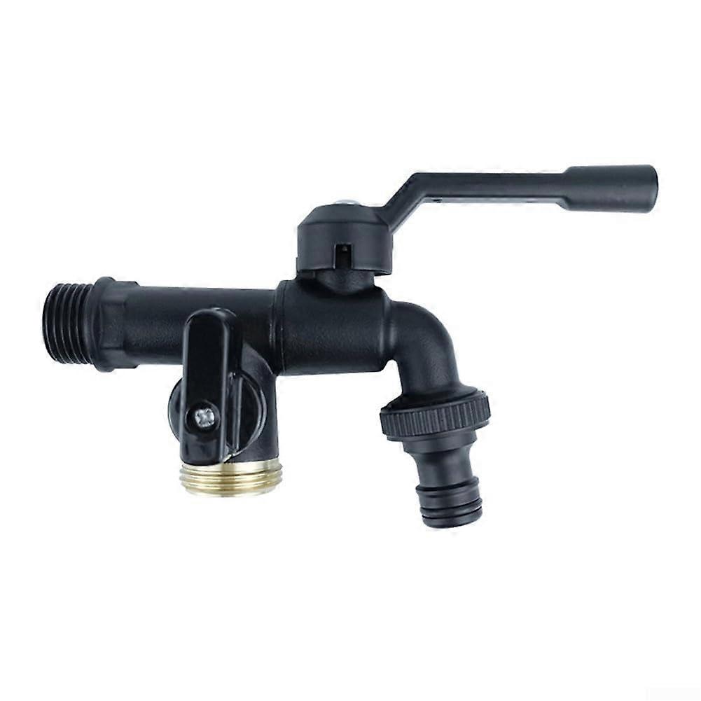 Copper Garden Tap With QuickConnect, Cold Water Faucet For Yard, 1/2 In To 3/4 In Connectors + 1 Nipple