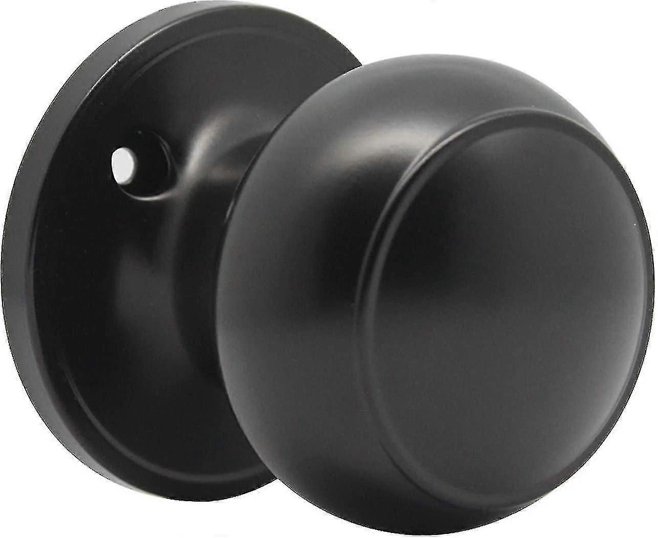 Black Flat Ball Single Dummy Door Knobs Left Right Hand Door Handle 1 Pack