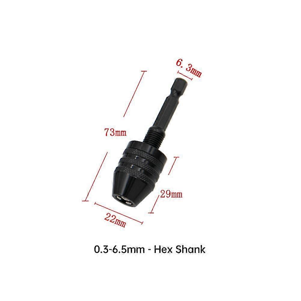 Hex Shank Keyless Drill Chuck Screwdriver Bit Adaptor For Impact Driver