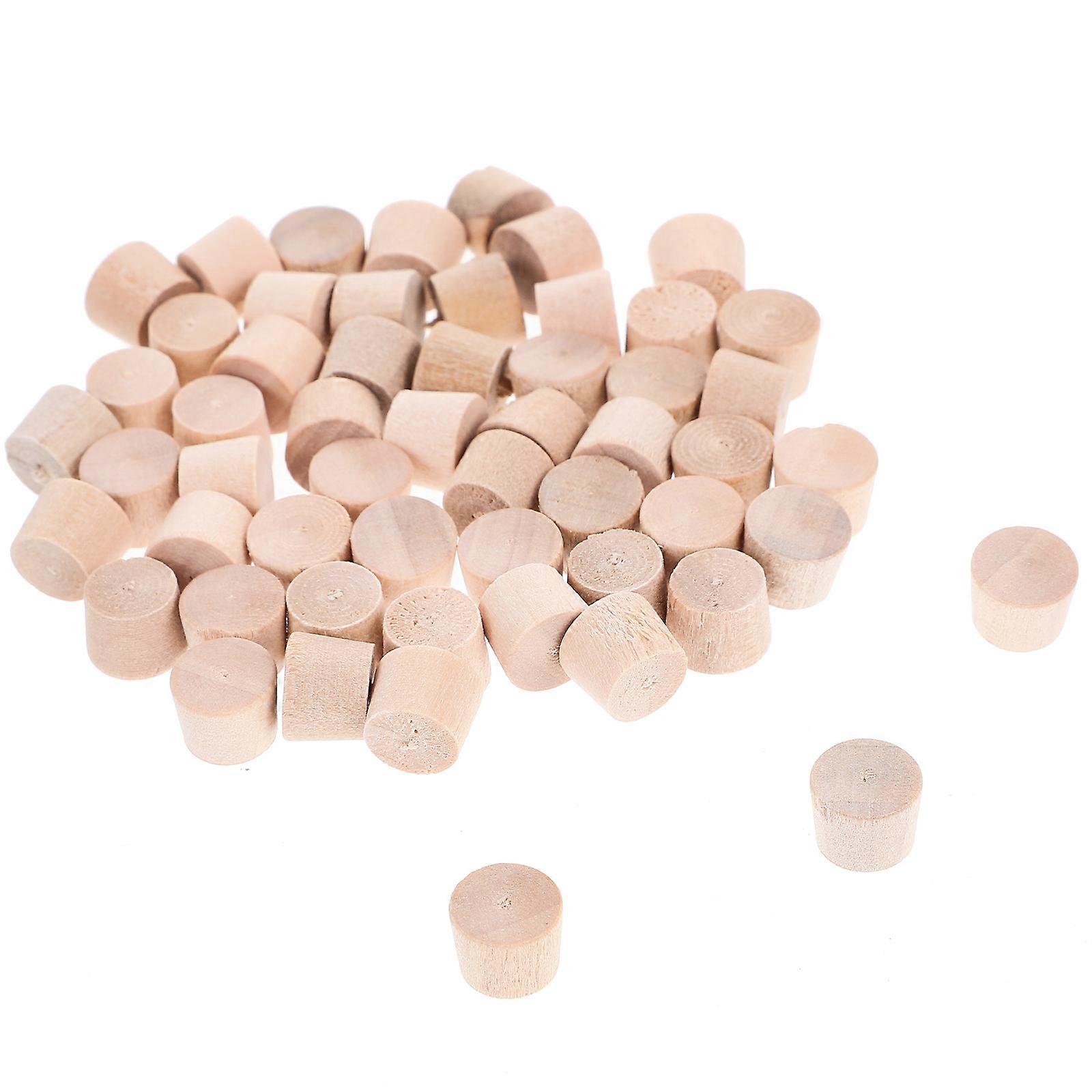 50Pcs Treplugger for skruehull Trebearbeiding Treplugger Trehullplugger Små treplugger
