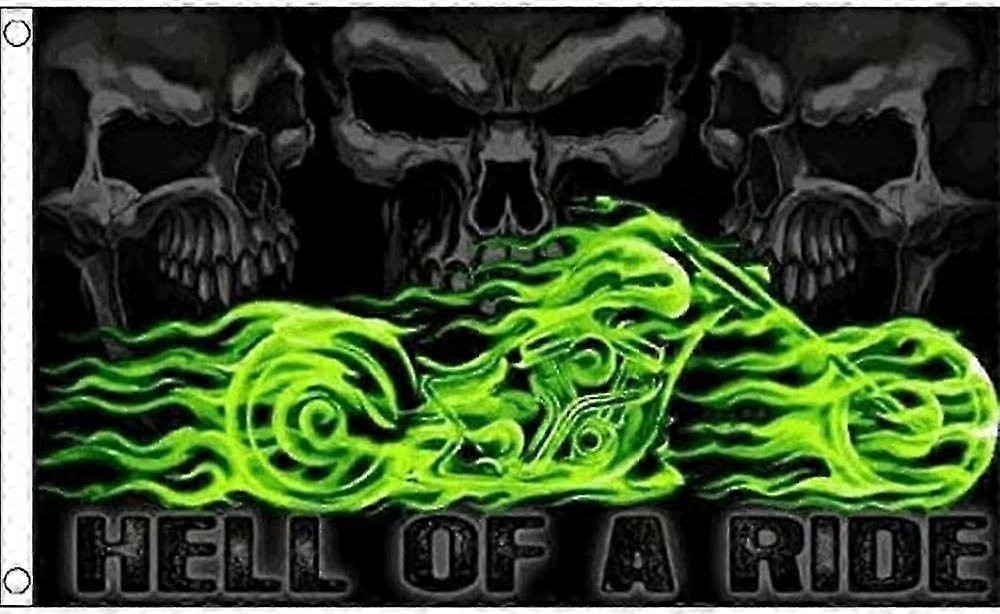 Skull Hell of A Ride Flag Mode A-2139