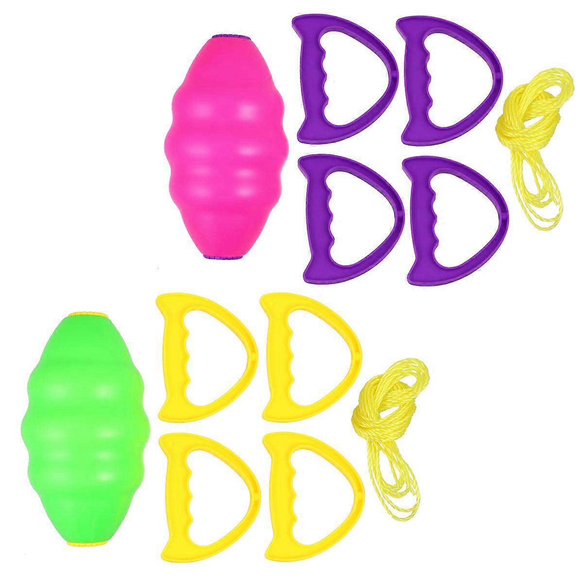 Interactive Double Combination Pull Toy Hand-Pulled Ball for Sport 2Pcs Assorted Color