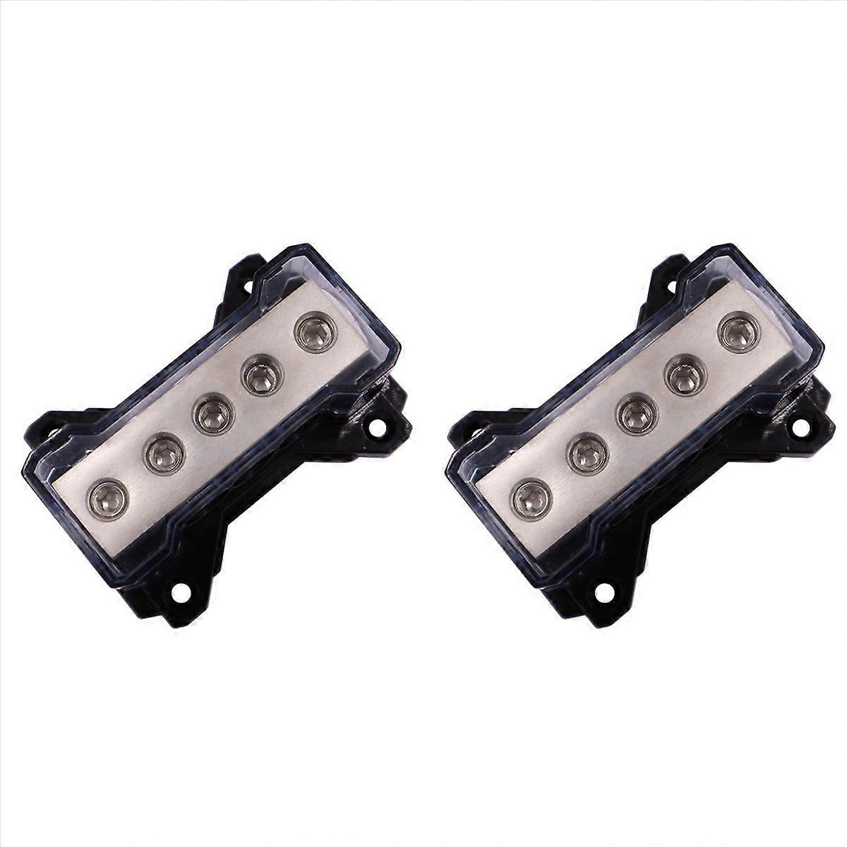 2X Power Distribution Block Splitter Car Audio Modified Power Amplifier Ground Wire Hub Negative Gro