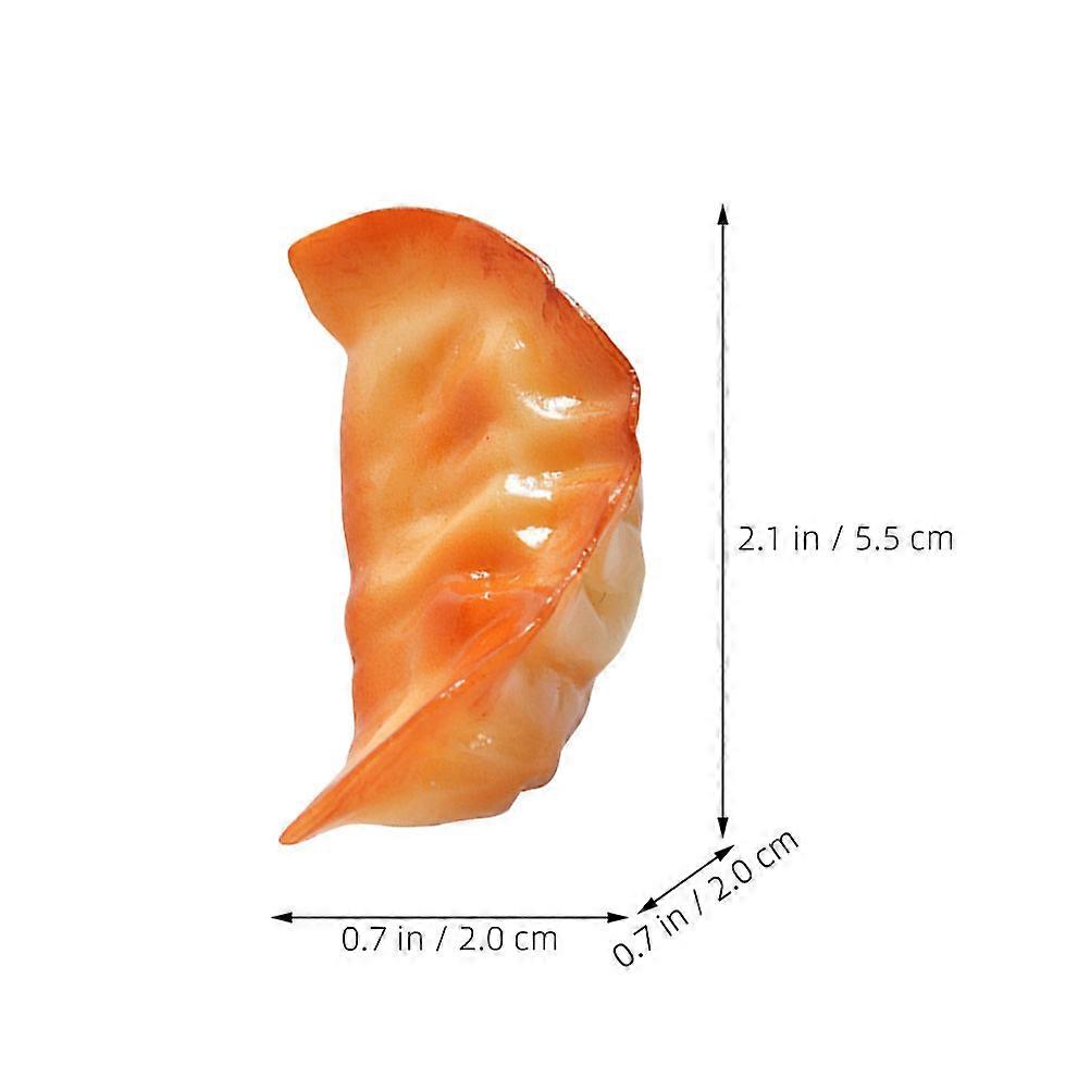Simulation Dumpling Model for Decor 4Pcs PVC Fake Dumpling Photography Prop