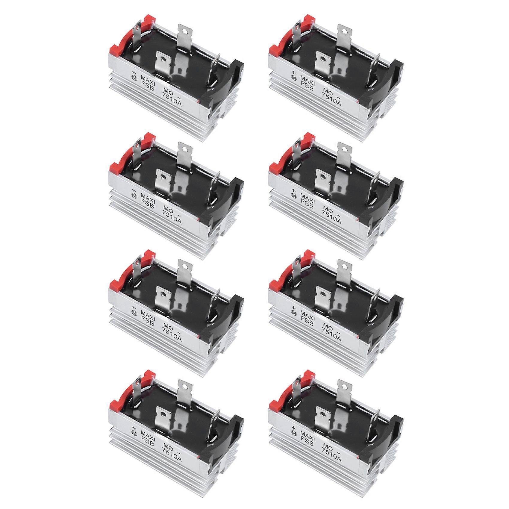 8X Aluminum Heatsink Base Single Phase Bridge Rectifier Diode 75A 1000V