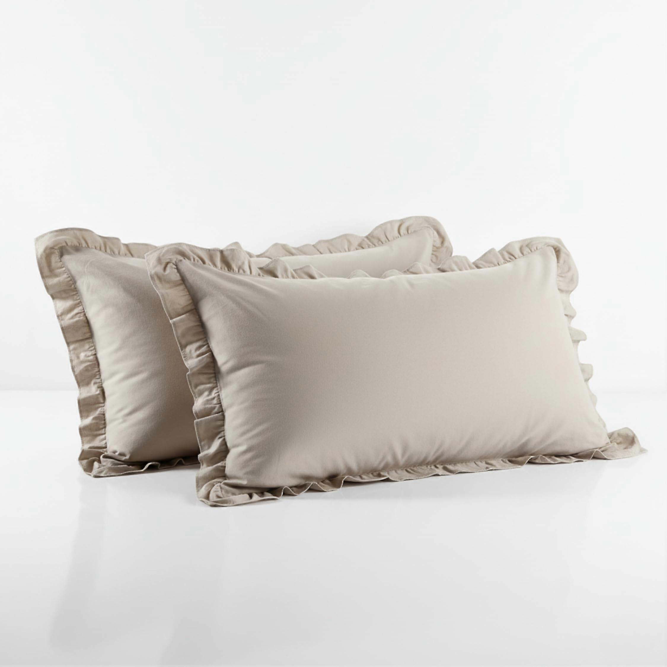 100% Egyptian Cotton Pillowcases Standard Queen Set of 2, 1000 Thread Count, Hidden Zipper Closure