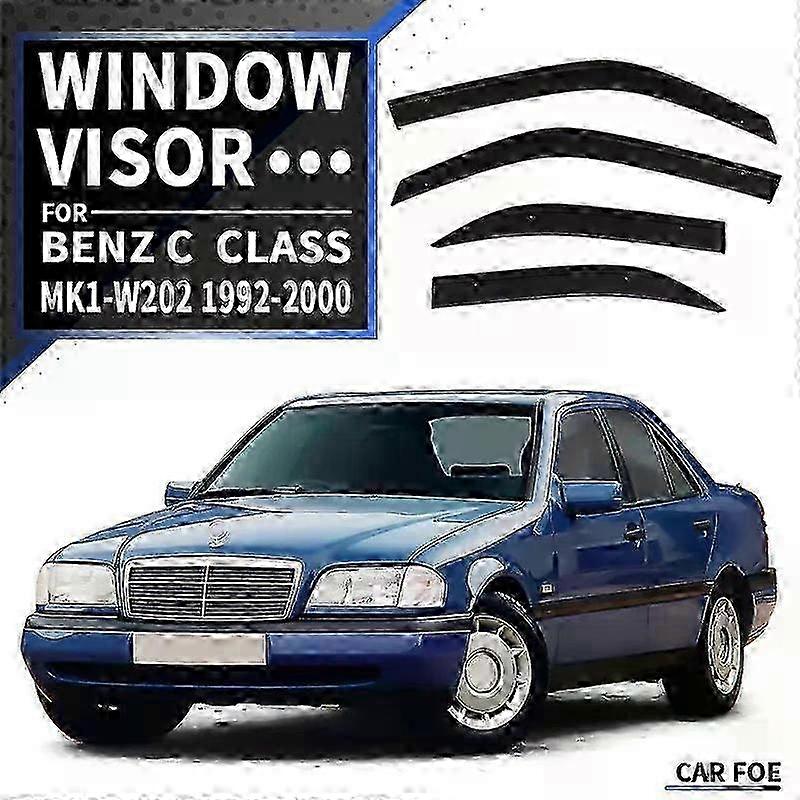 لمرسيدس الفئة C W202 1992-2000 مجموعة عاكس تنفيس النافذة ، تحمي ظلال واقية من المطر الداخلية من عناصر الطقس