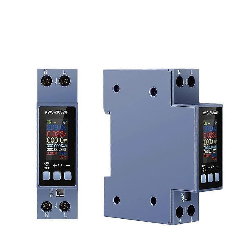 Smart Switch Circuit Breaker with LED Energy Meter, KWh Monitoring and Timer Control for Home and Industrial Use