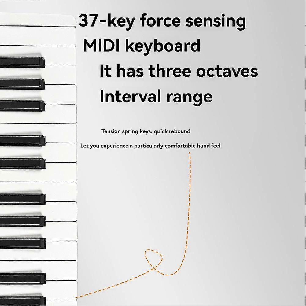 M-VAVE SMK-37 PRO Keyboard 37 Key 3.5mm MIDI 16 RGB Drum Padswith Sound Source Supports Wireless Connection to Multiple Systems