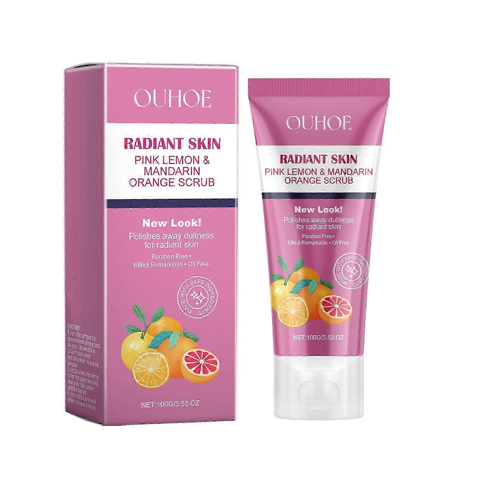 facial scrubs contain citrus fruit extract, lemon fruit extract