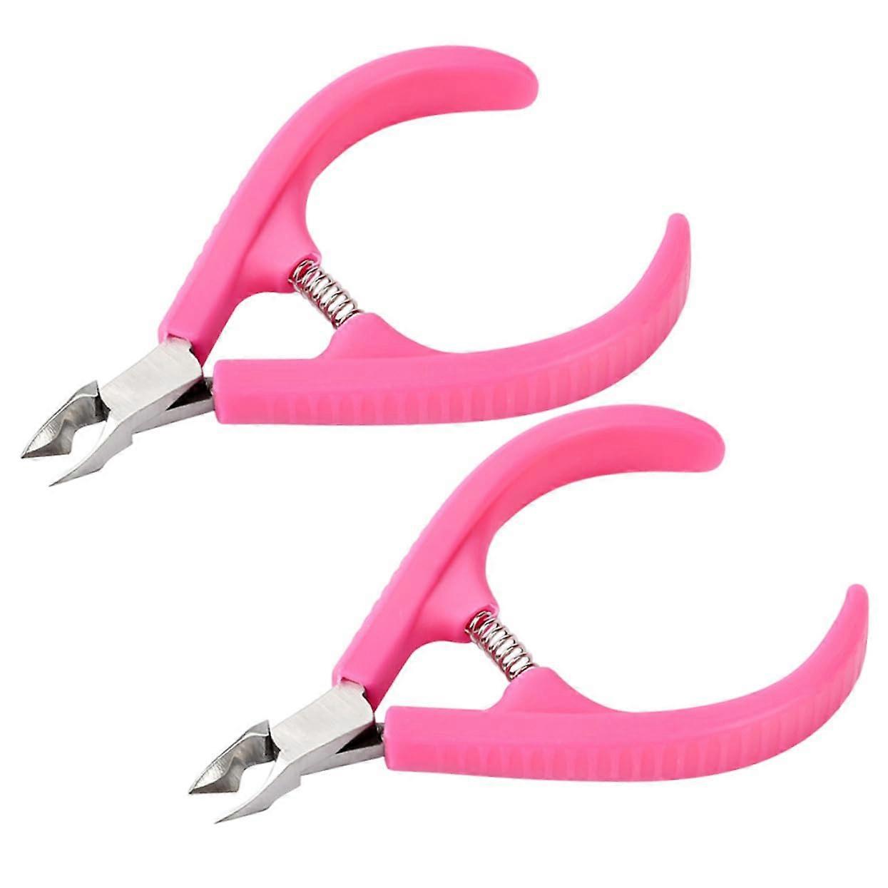 Professional Stainless Steel Cuticle Nipper Set with Sharp Blades for Manicure and Pedicure 2pcs