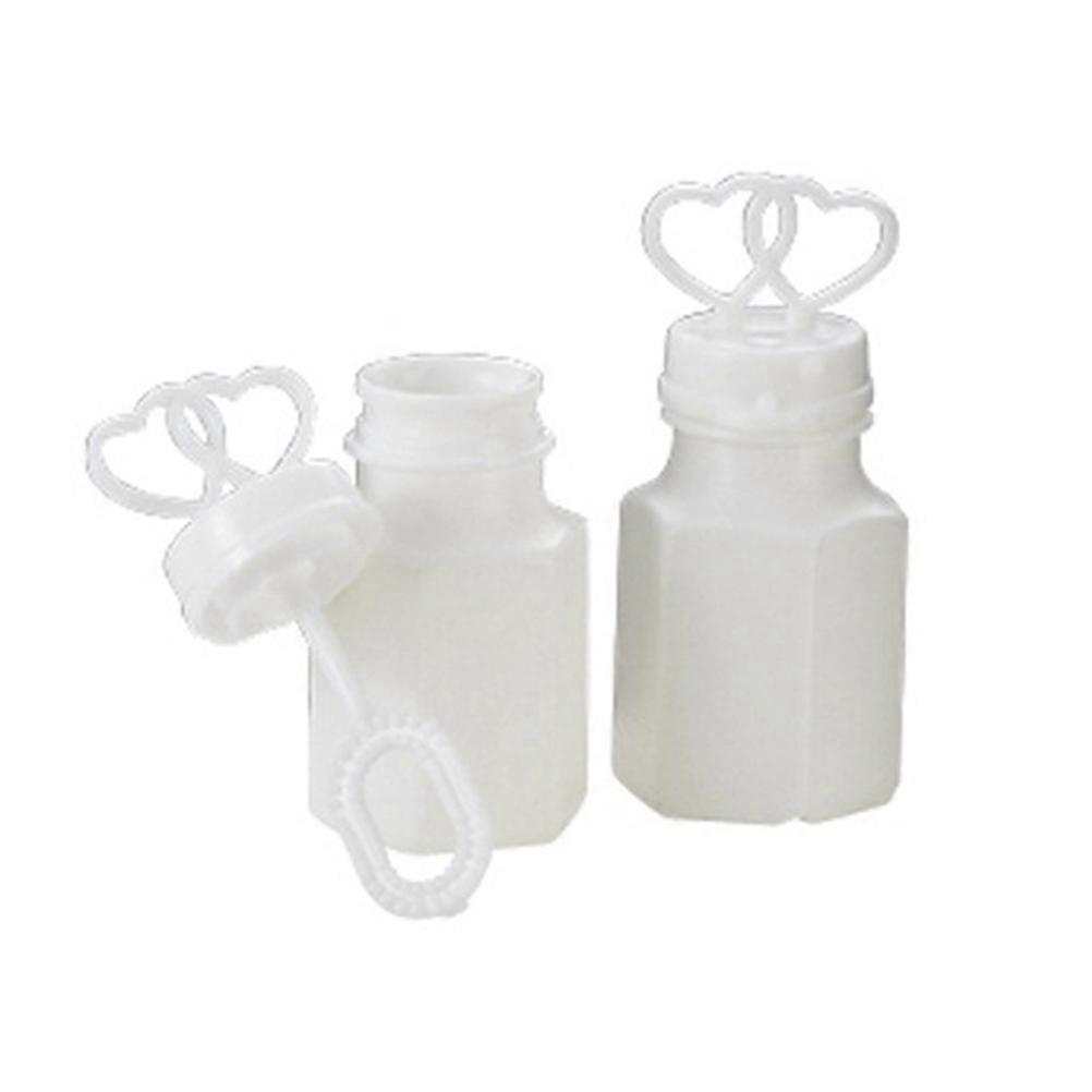 Bubble Wand for Wedding Use Empty Bubble Bottle 96Pcs Heart Shape Design