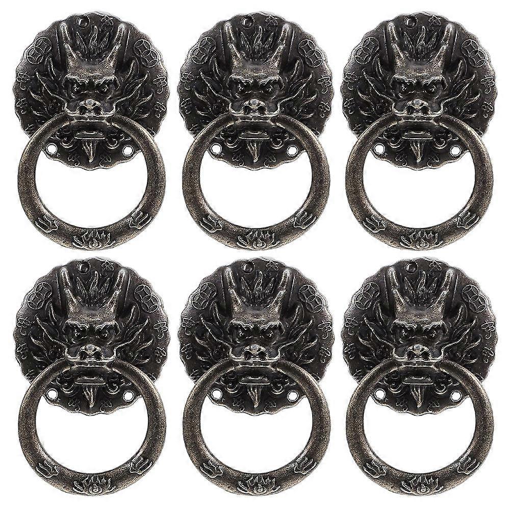 Furniture Drawer Pulls Alloy Vintage Drawer Pull Handle Set 6Pcs