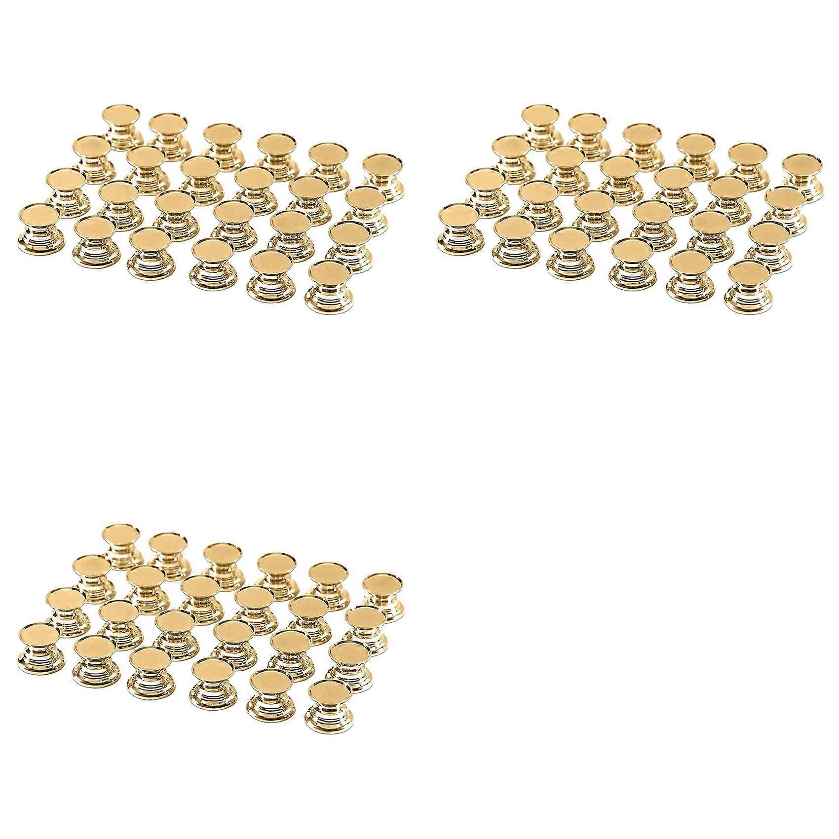 72PCS DIY Crystal Epoxy Resin Drawer Knob Base, Drawer Handle Accessories, DIY Resin Handle Alloy Base in Bulk (Golden)