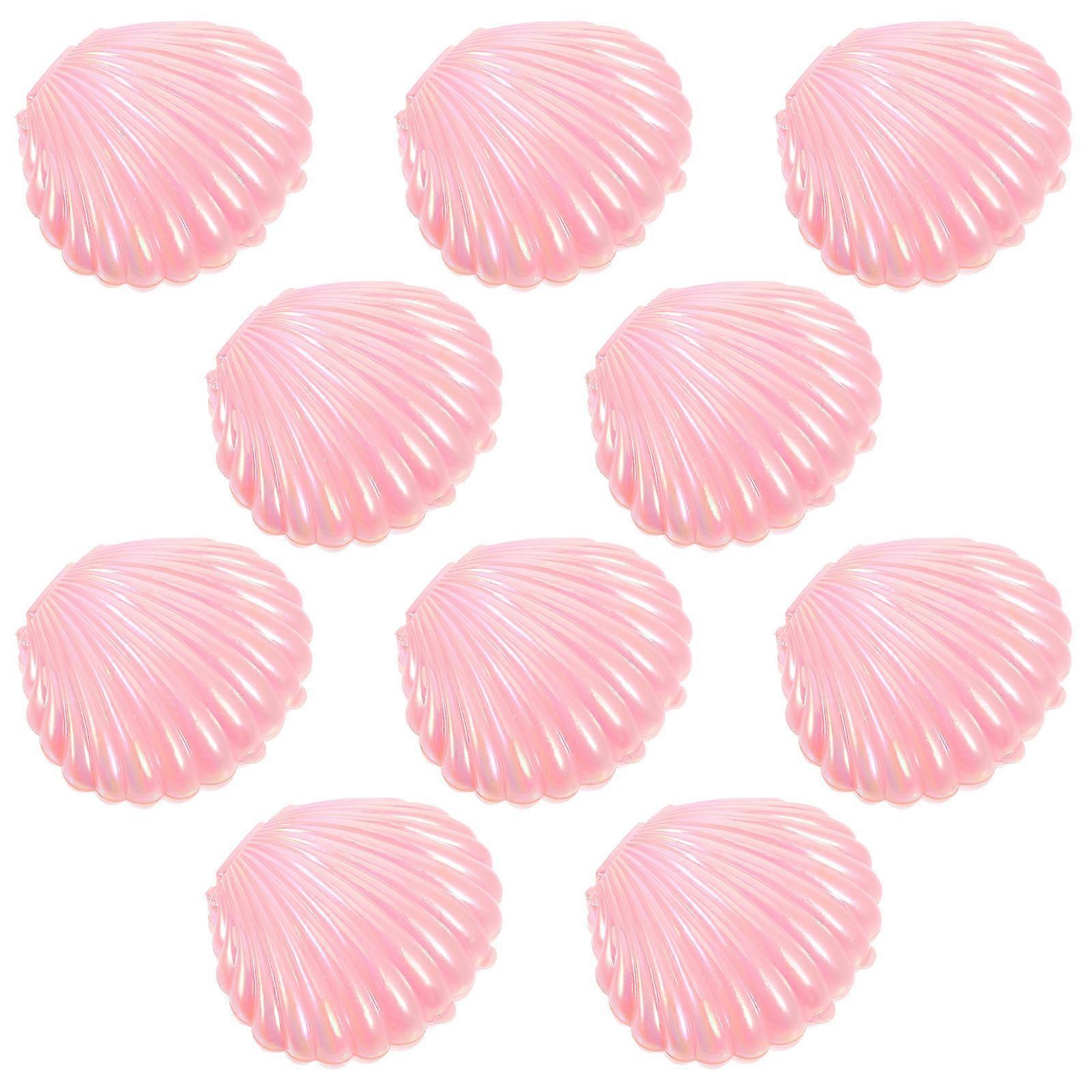 Pink Shell Shape Candy Storage Box for Party Decoration 10Pcs