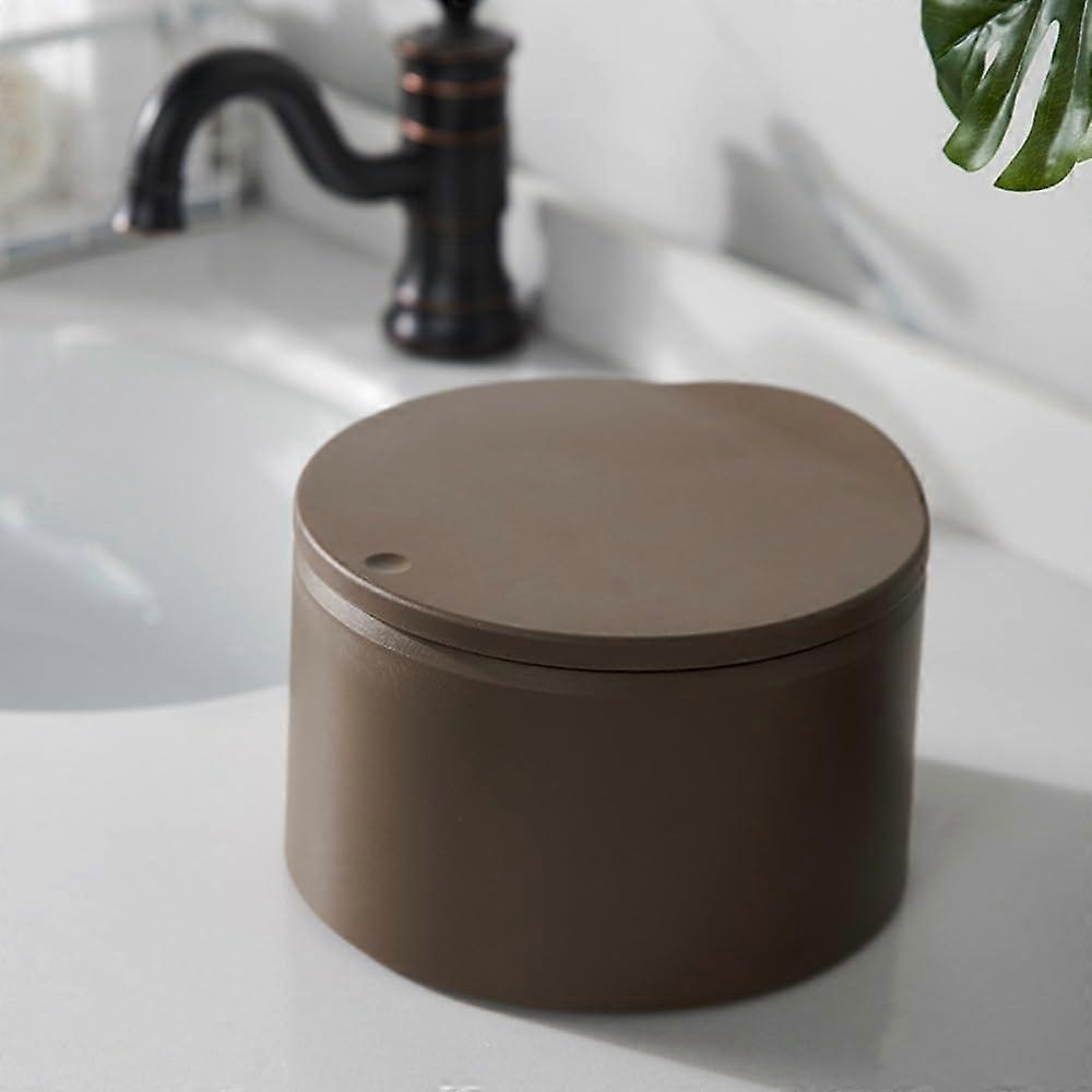 Desktop Trash Can with OneTouch Lid, SpaceSaving Square Waste Bin 8L 12L for Office Home