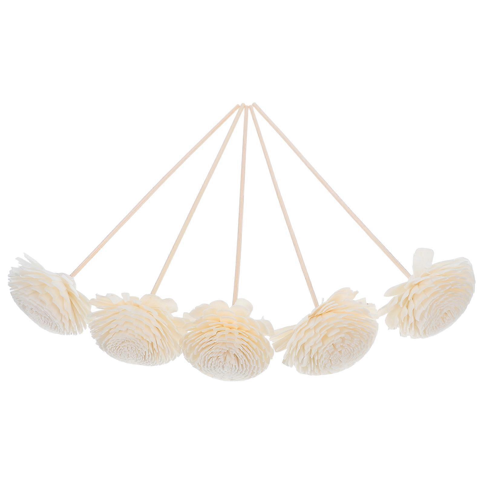 5pcs Aromatherapy Diffuser Sticks Replacement Made from Natural Rattan for Home Use Beige