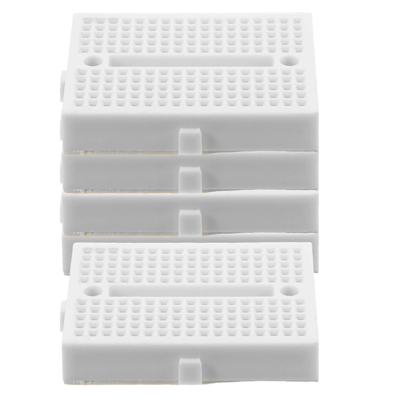 Solderable Breadboard Kit Mini Pcb for Professional Use Plastic White for Circuit Design 5Pcs