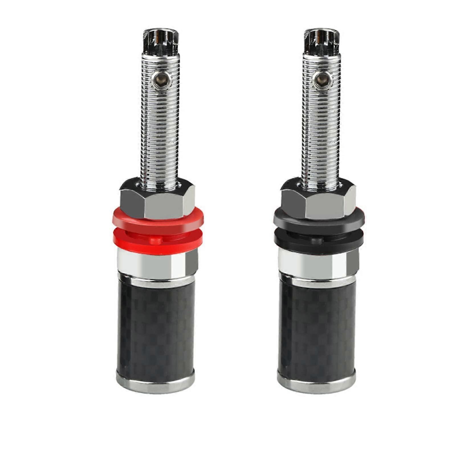 Rhodium Plated Speaker Terminal Pair with 4mm Banana Plug for HiFi Amplifier Secure Connection