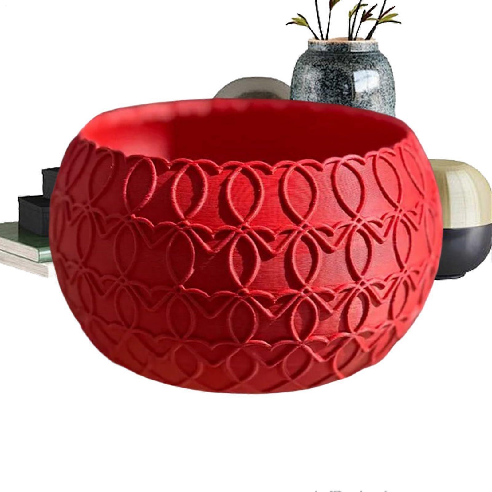 Valentine's Day Red HeartShaped Candy Bowl with 3D Centerpiece for Party and Wedding Table