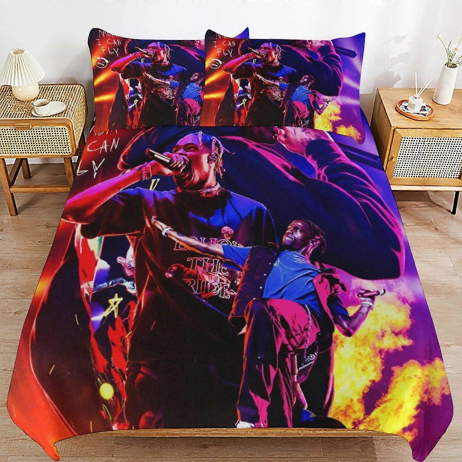 Travis Scott Super Soft Bedding Stitch Lightweight Zipper Feature Duvet Sets för Sovrum